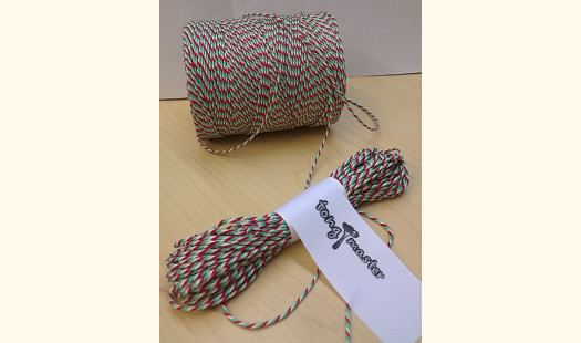 Red/White/Green Twine - 300m Spool